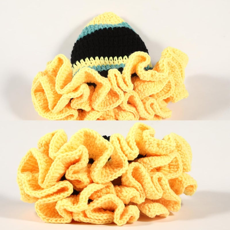 Ahouws Crochet Bucket Hat Women Trendy Knit Floppy Cap Cute Boho Handmade Beanies Outdoor Boho Travel Fishing Hat - Image 5